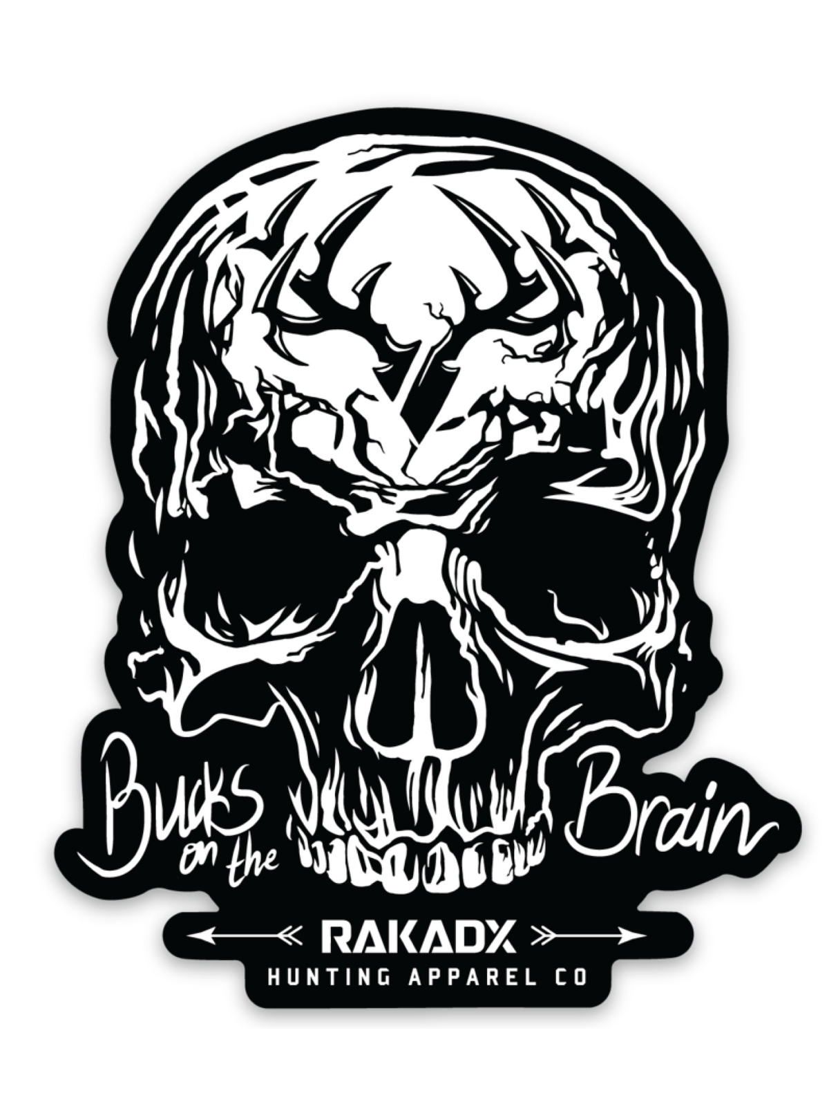 Bucks Brain Forward Skull Sticker