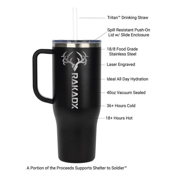 Laserable travel mug with handle stainlessThe Trophy Trolley