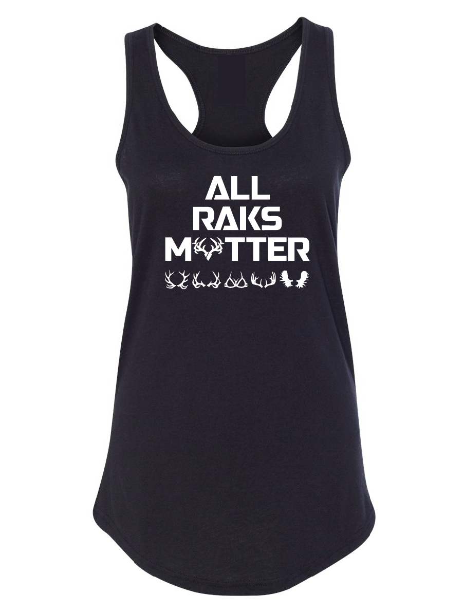 Womens All Raks Matter ™ Boobies Racerback Tank