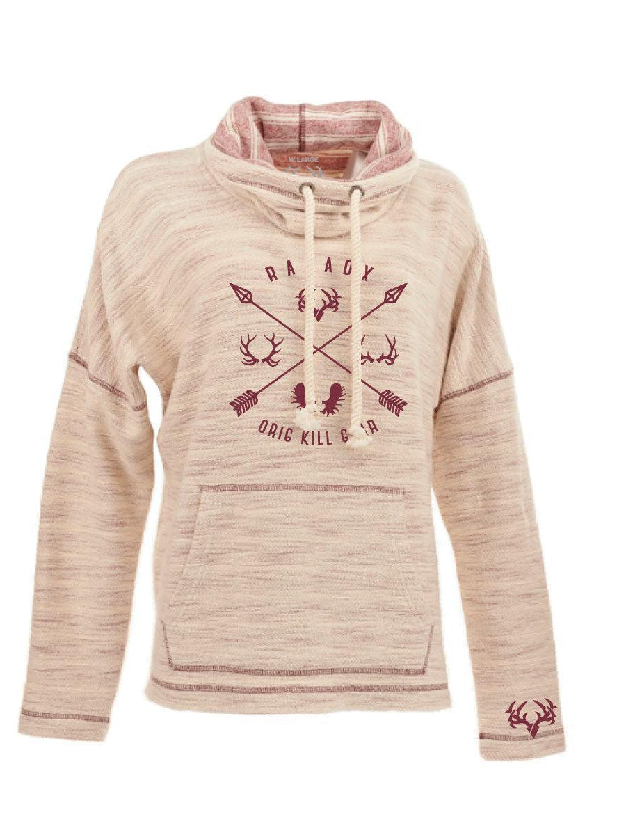 Womens Crisscross Cowl-neck Hoodie