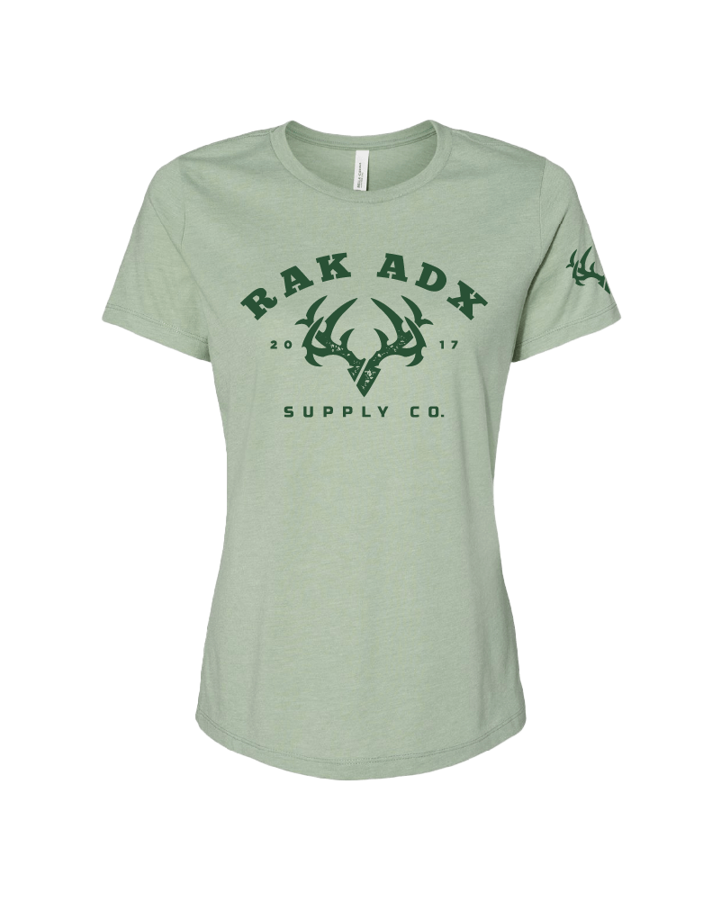 Ladies "Fall Reckoning" Heather Sage Tee Shirt