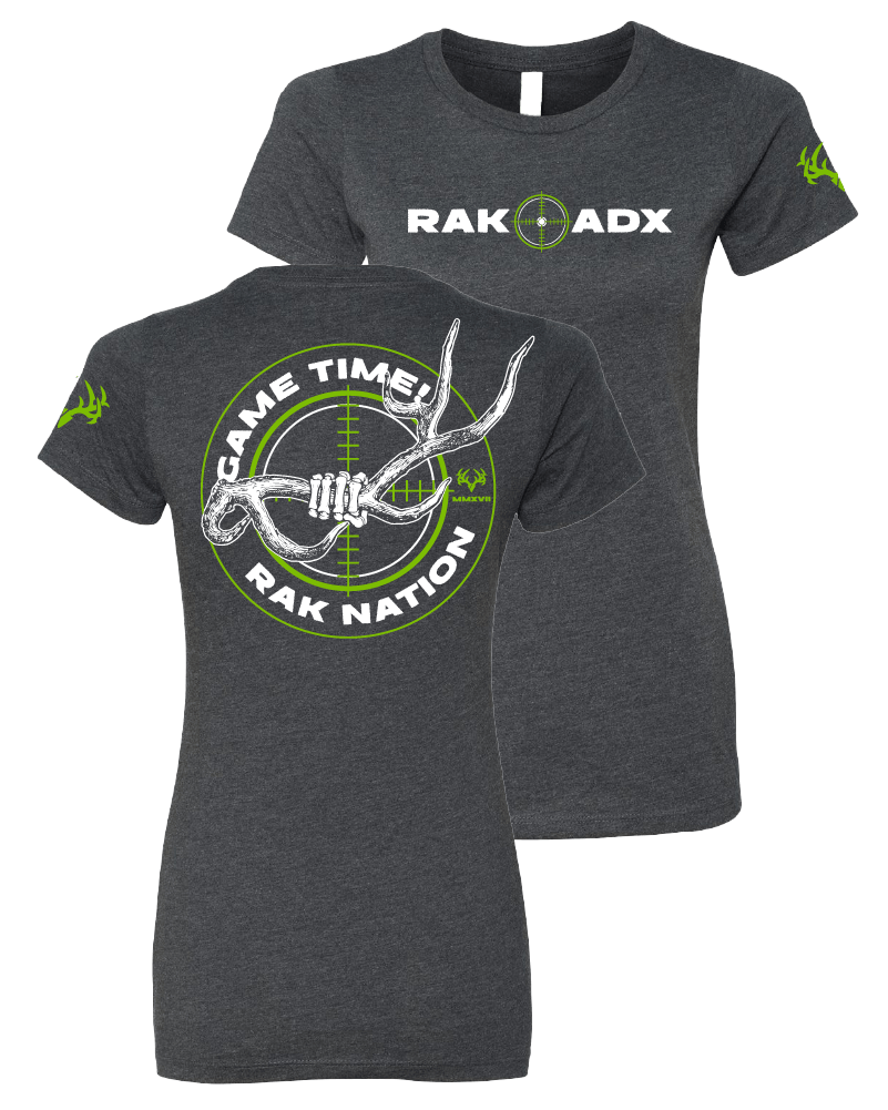 Ladies "Game Time!" Charcoal Tee Shirt