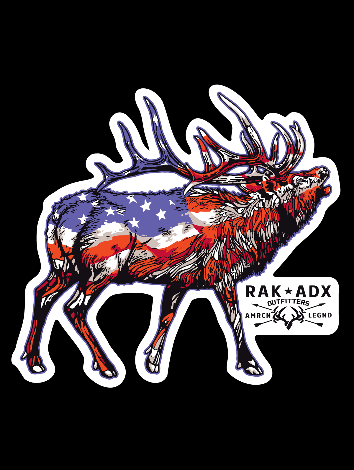 American Legend Elk Sticker