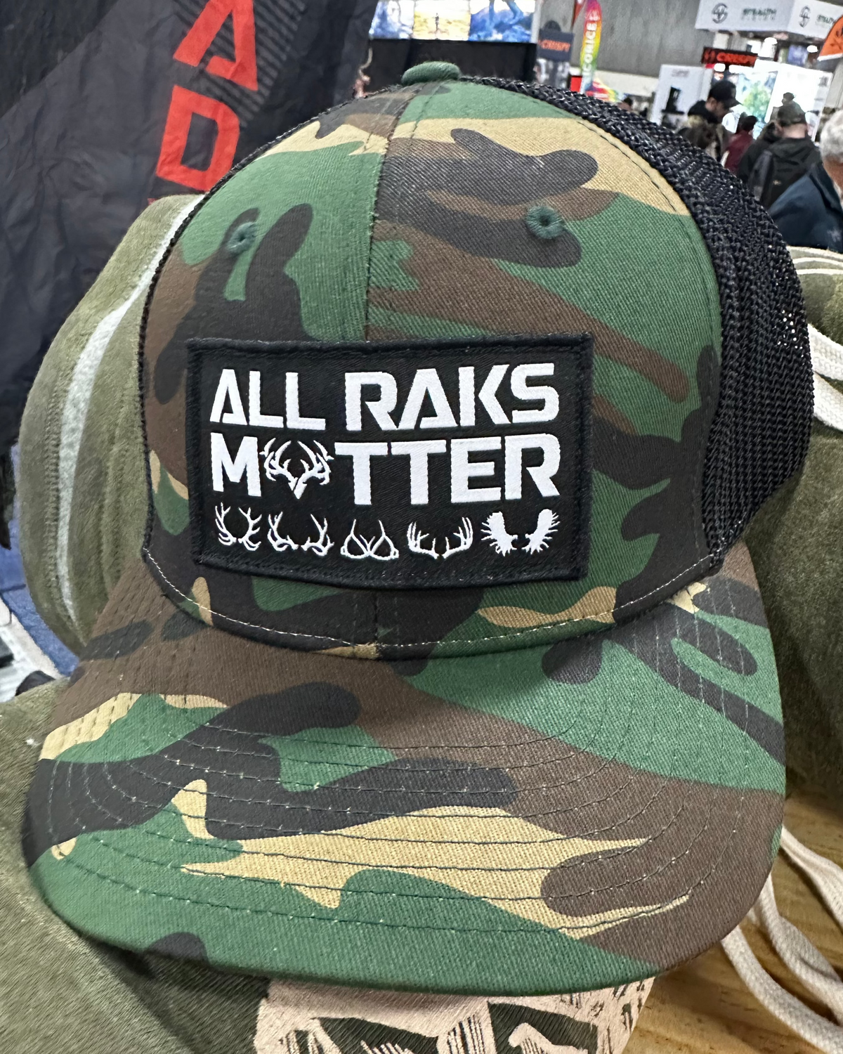 &quot;All Raks Matter&quot; Army Camo/Black Mesh Flex