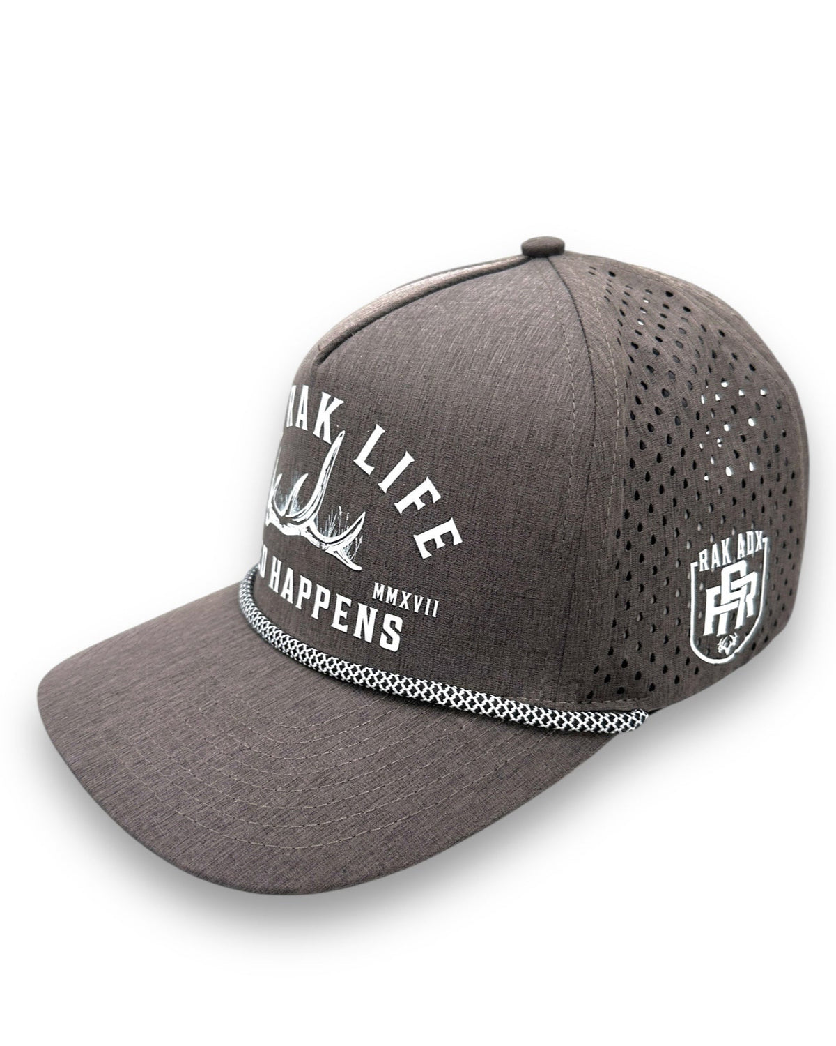 &quot;Shed Happens&quot;Graphite-Grey Rope Performance Hat