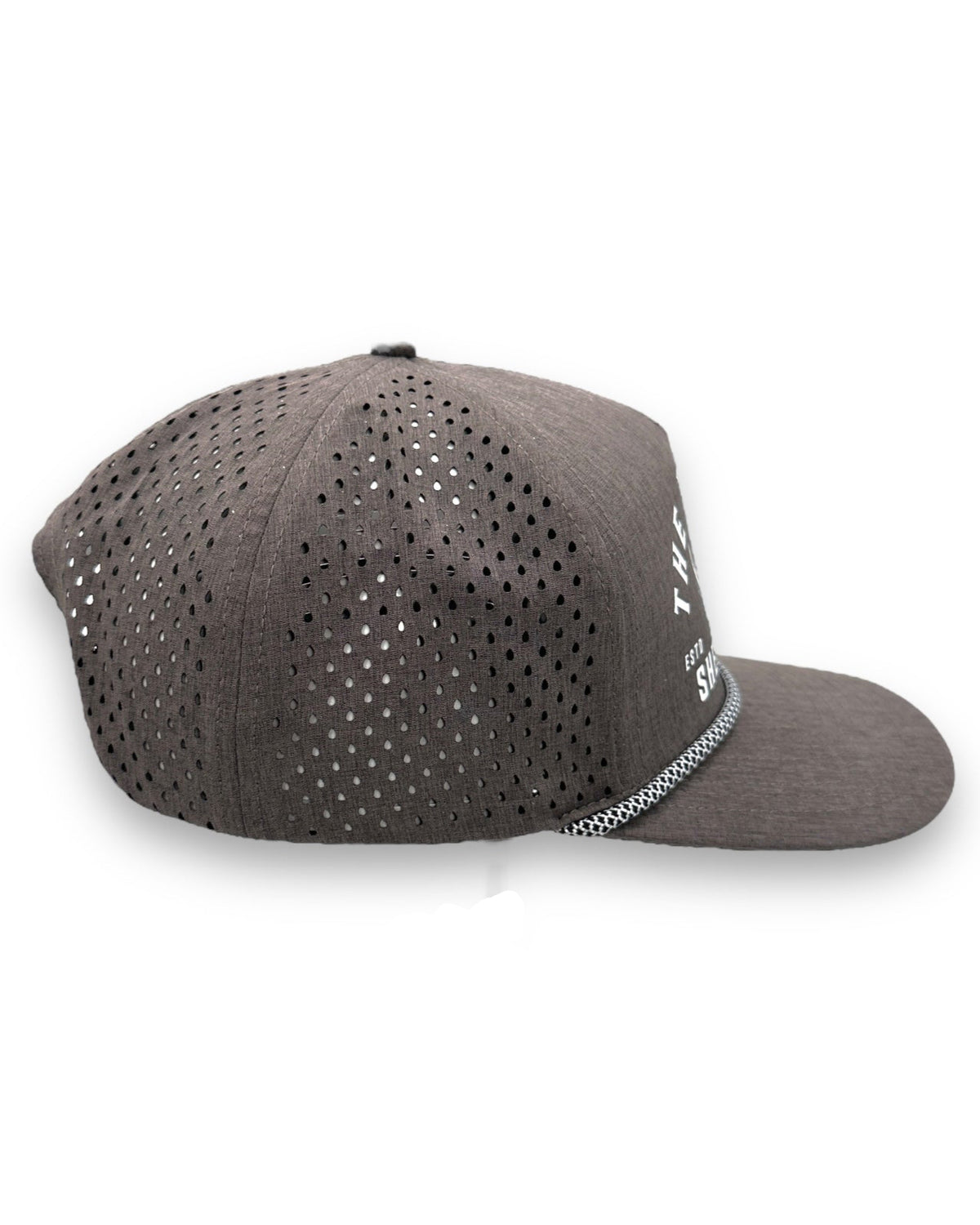 &quot;Shed Happens&quot;Graphite-Grey Rope Performance Hat