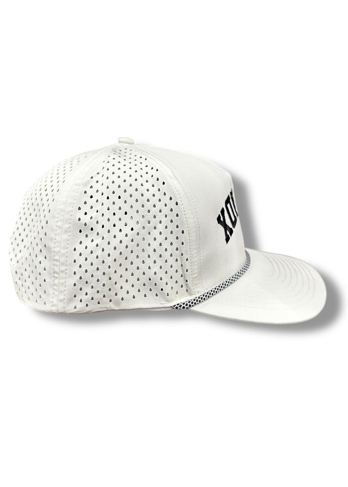 &quot;UpWards Down&quot; White 5 Panel Water Repellent Snapback Trucker