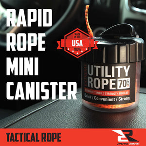 Rapid Rope Mini Canisters, Rope In a Can, 70 Feet, 1100 lb Test