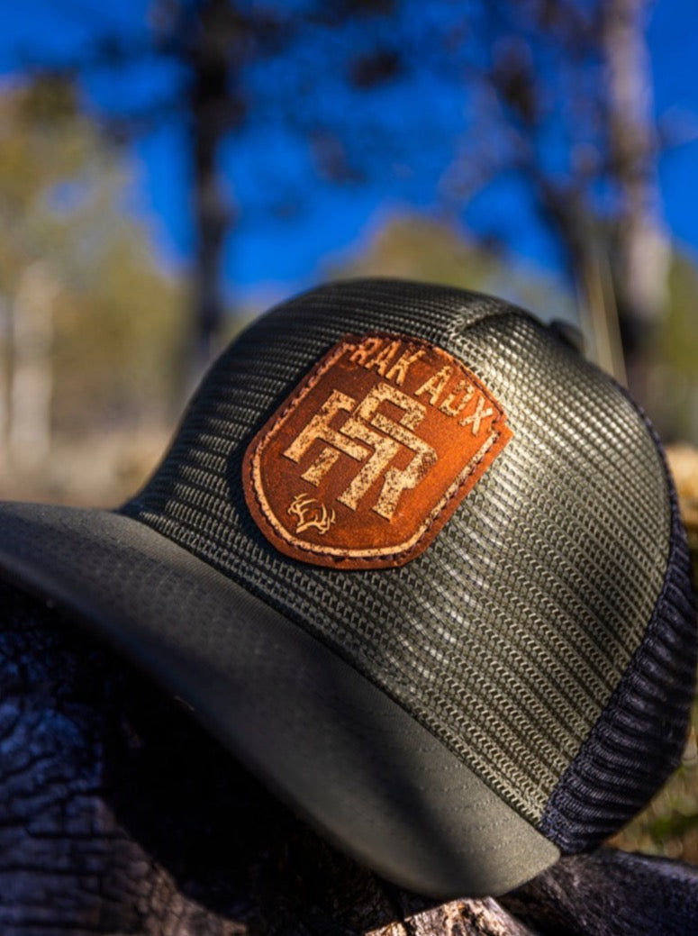 RA Branded Leather Mesh Hat