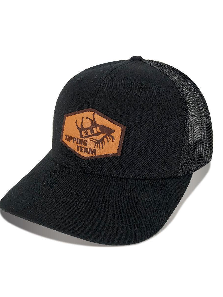 Elk Tipping Team Leather Patch Trucker Hat