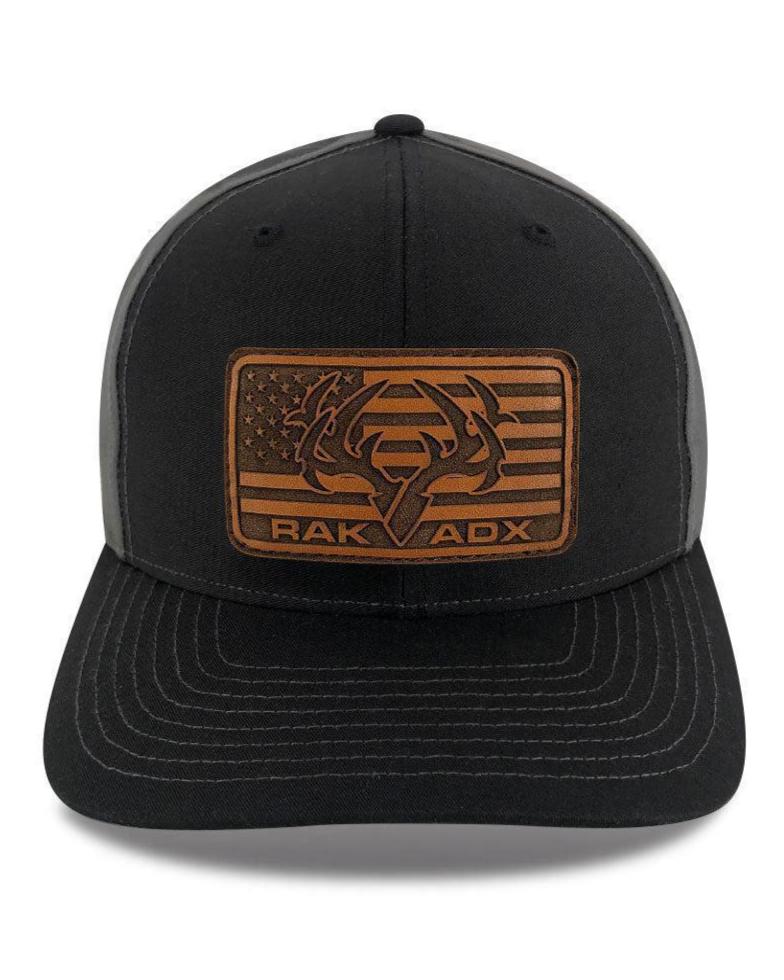 RakBuck Leather Flag Trucker Hat