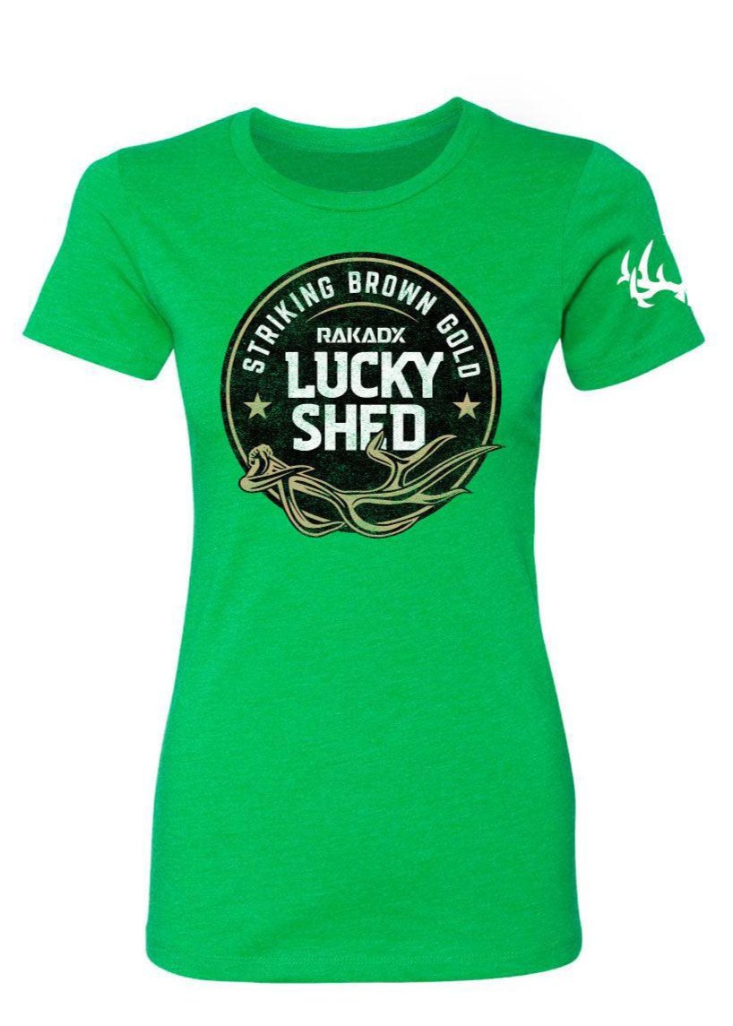 Womens Lucky Shed Brown Gold Tee